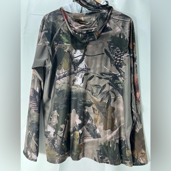 Bassdash Men's UPF 50+ Long Sleeve Hunting Hoodie With Mask FS06M, Size: S - NWT - Picture 9 of 13